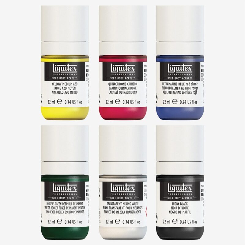 Liquitex : Professional : Soft Body Acrylic Paint : 22ml : Mixing Set Of 6 - Image 2