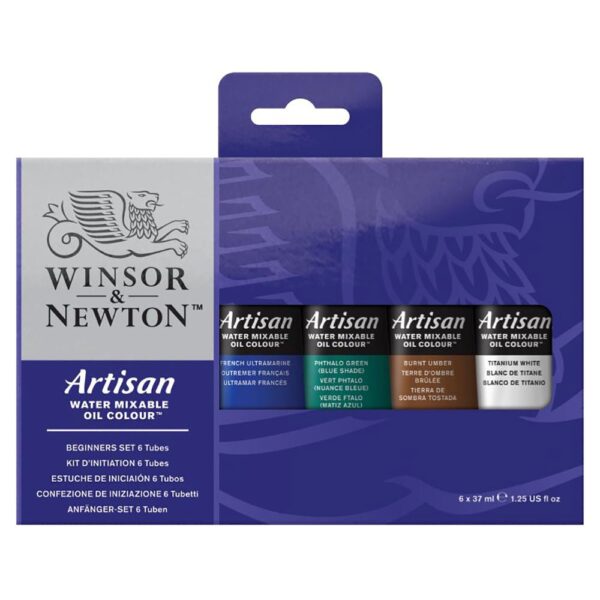 Winsor & Newton : Artisan : Watermixable Oil Colour : Beginners Set : 6x37ml
